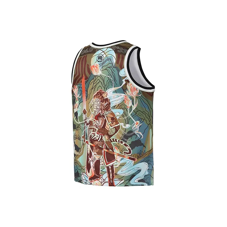 LINING Badfive Tank Tops Men Black Tiger Mountain All Over Print-1