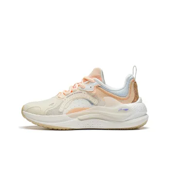 LiNing Spark Low Top Casual Shoes Women's Cream Orange