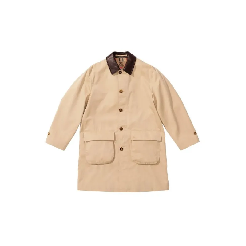 Supreme X Burberry Leather Collar Trench-1
