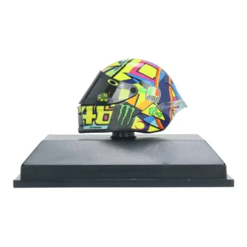 MINICHAMPS Biker Hobby Model IP AGV Helmet Valentino Rossi 2017 MotoGP World Champion Assembled Models