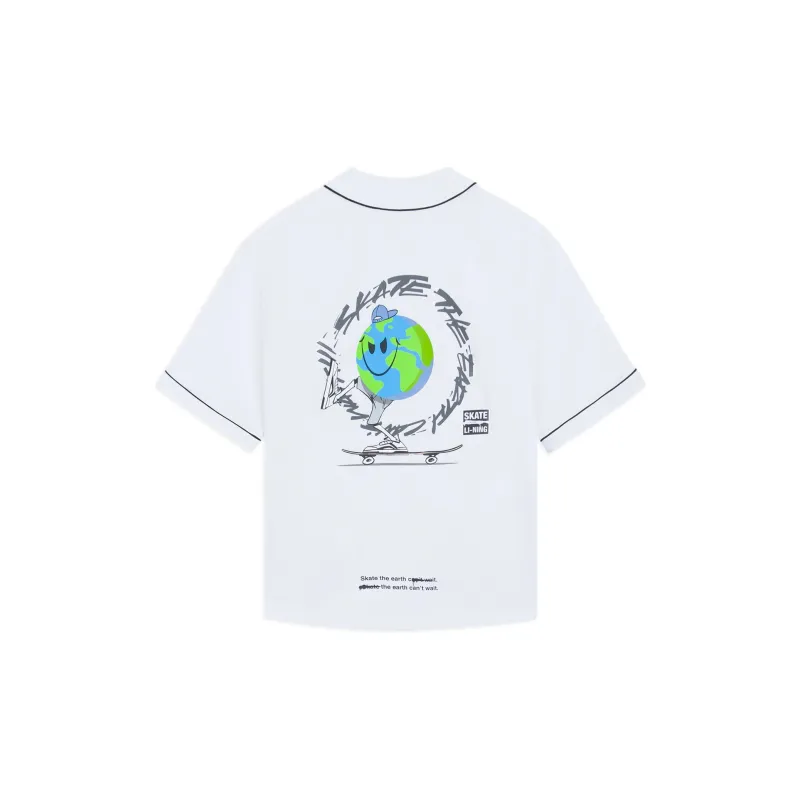 LiNing x OG_SLICK Skateboard Baseball Jacket Men's White-1