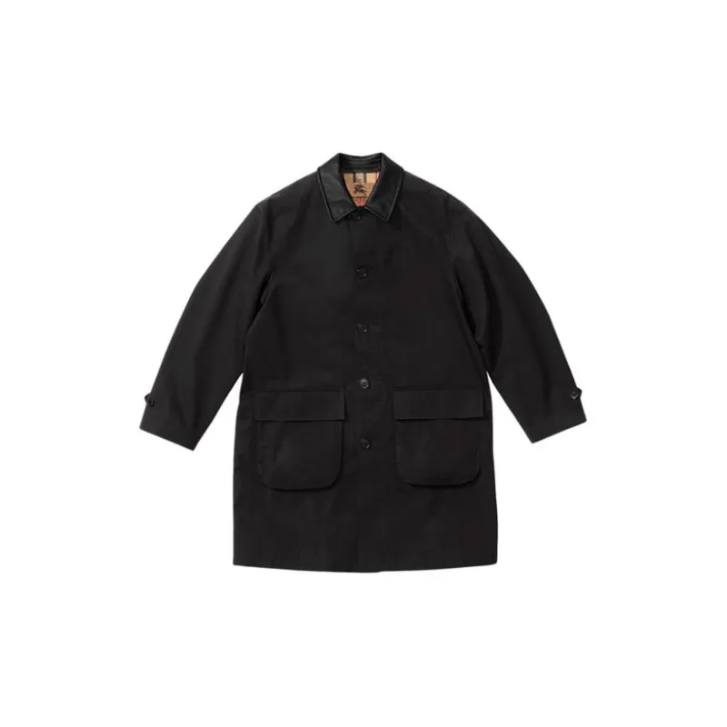 Supreme X Burberry Leather Collar Trench-7