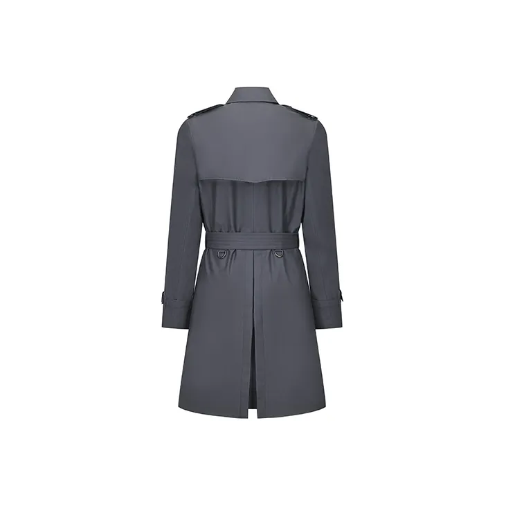 Burberry Trench Coats Men Dark Gray-1