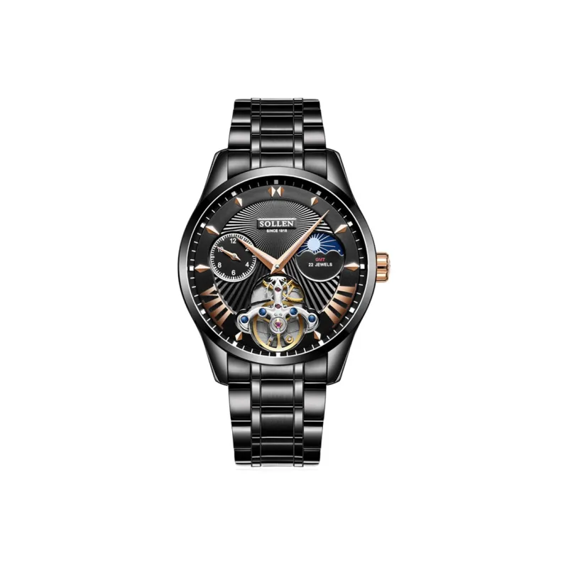 SOLLEN Automatic Mechanical Movement Watch Men's Watches Black Dial SL302-11