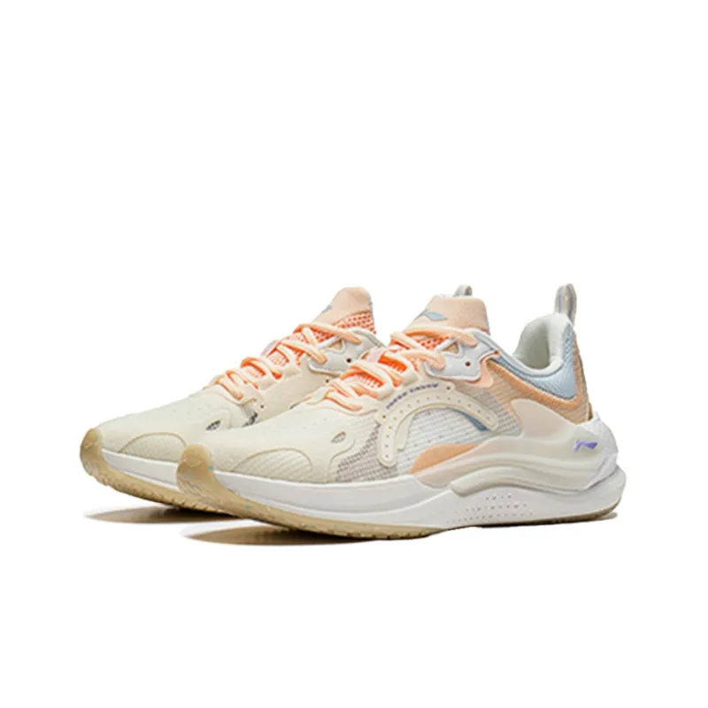 LiNing Spark Low-Top Casual Shoes Women's Cream Orange-2