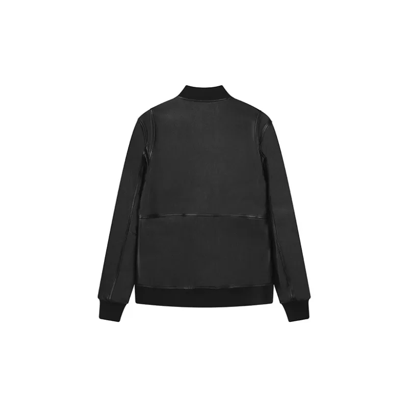 FILA Leather Jackets Men Jet Black-1