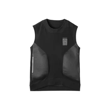 NORVINCY Comfortable And Breathable Sweat-Wicking Zip Pocket 100% Cotton Tank Top Unisex