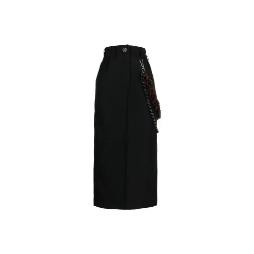 SONG FOR THE MUTE Casual Long Skirts Women's Black