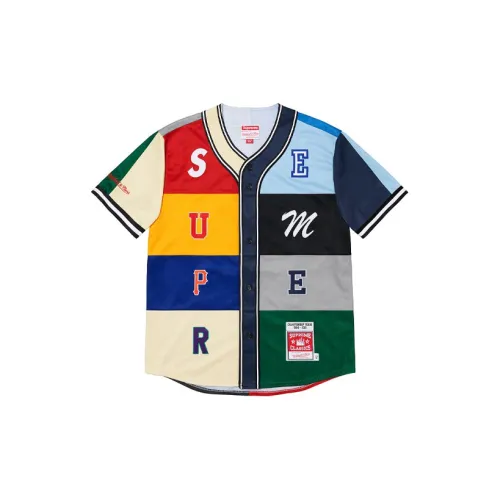 Supreme Mitchell & Ness Patchwork Baseball Jersey Multicolor