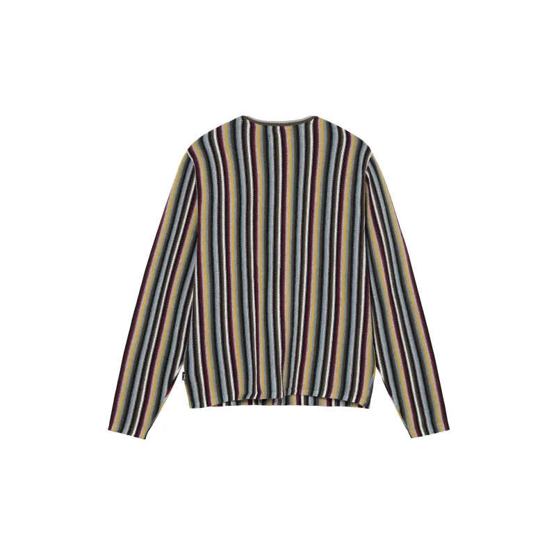 Stussy Stripe Pattern Cardigan-1