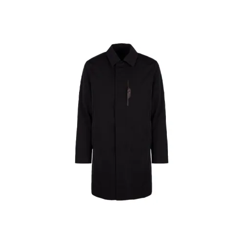 EMPORIO ARMANI Trench Coats Men Black