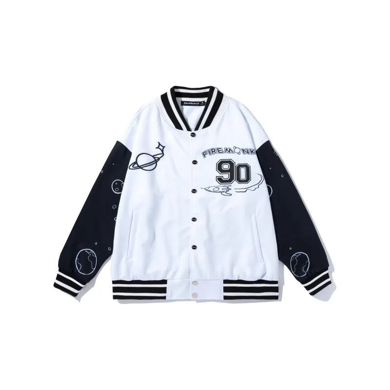 FireMonkey Baseball Jacket Unisex White-6