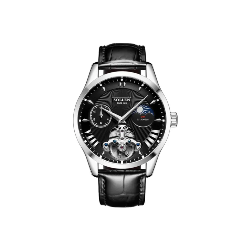 SOLLEN Automatic Mechanical Movement Watch Men's Watches Black Dial SL302-1