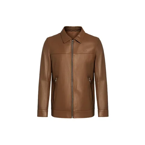 LIU·JO UOMO Leather Jackets Men Brown