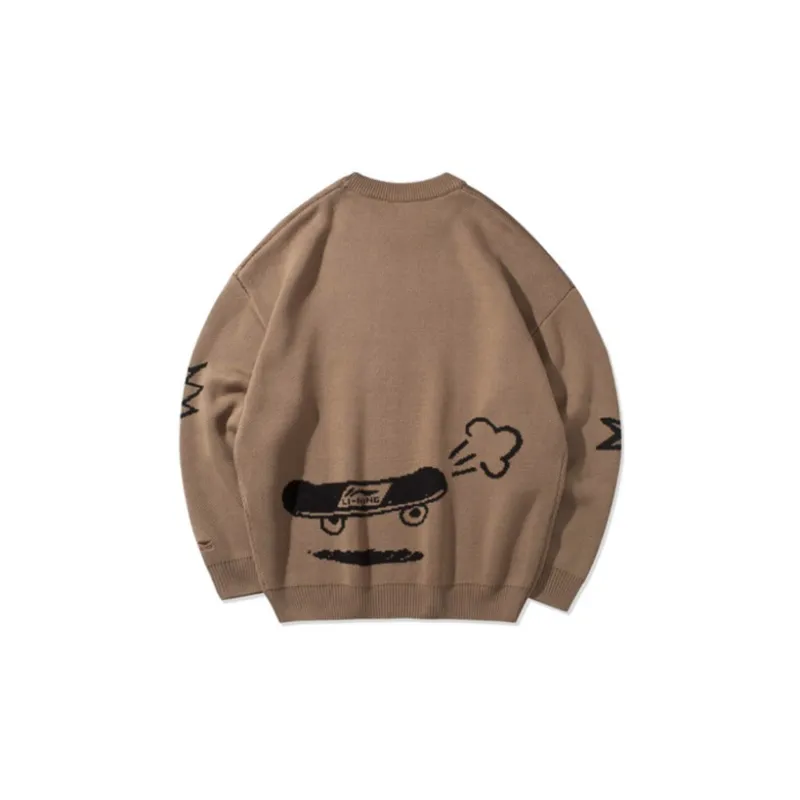 LiNing Sweater Unisex Dark Brown-1