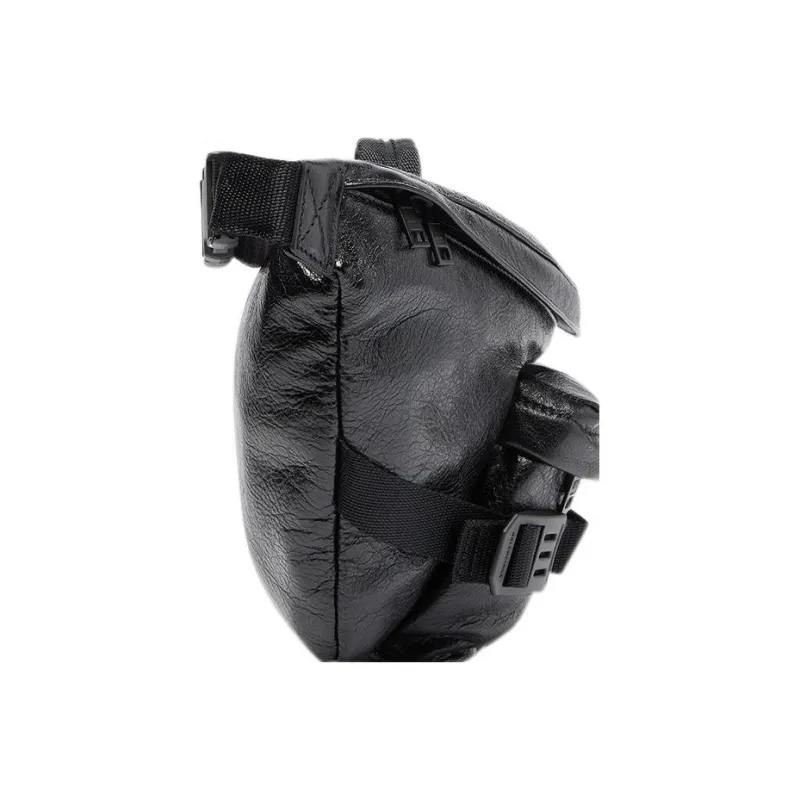 Balenciaga Army Sheepskin Fanny Pack Large Size Men's Black-3