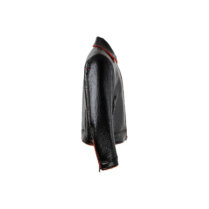 Valentino Leather Jacket Men's Black-3