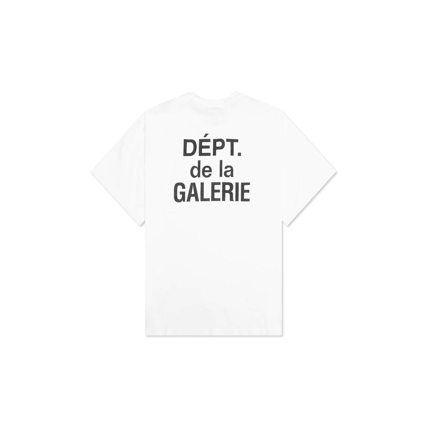 GALLERY DEPT.☆関税込☆フレンチロゴコットンジャージーTシャツ ブラック コットンジャージー Tシャツ ロゴプリント入り