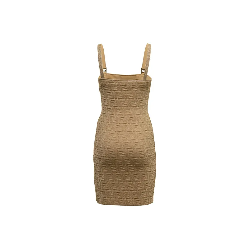 FENDI Slip Dresses Women's Yellow-1