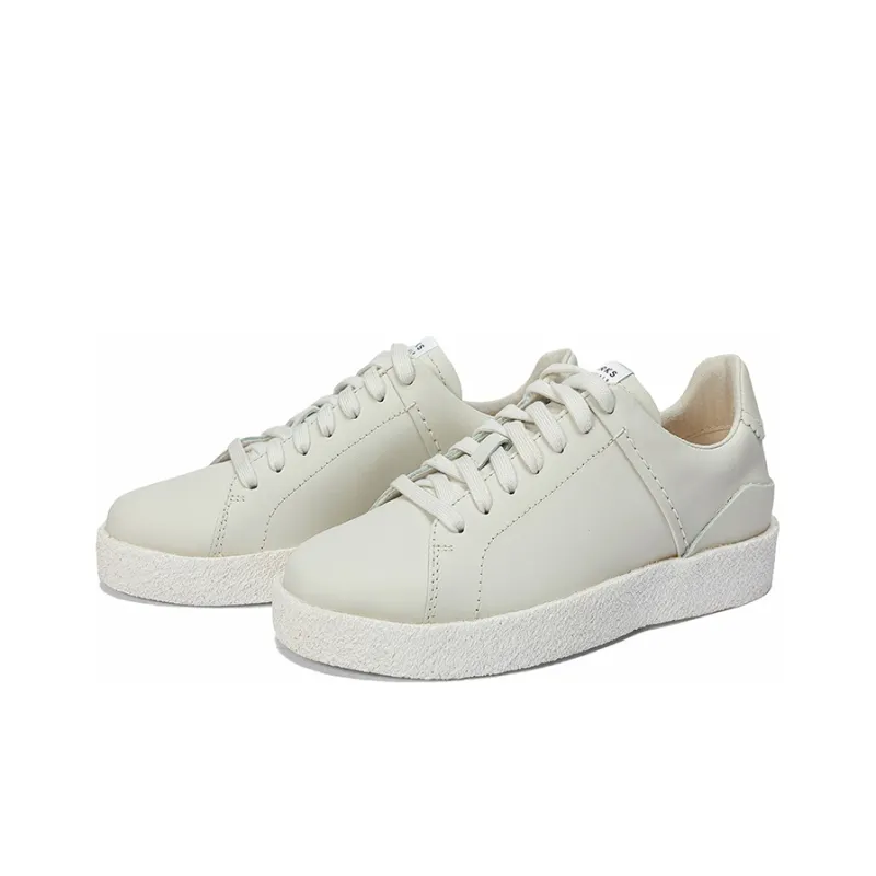 Clarks Skateboard Shoes Women's Low-Top White-4