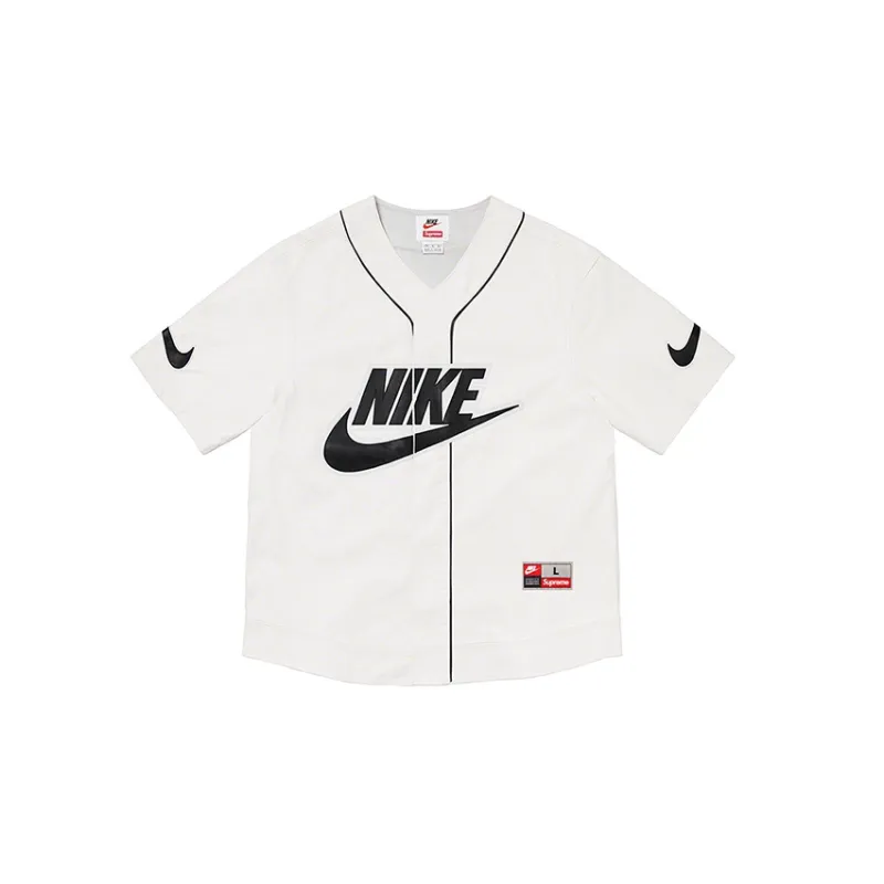 Supreme Nike Leather Baseball Jersey L - POIZON