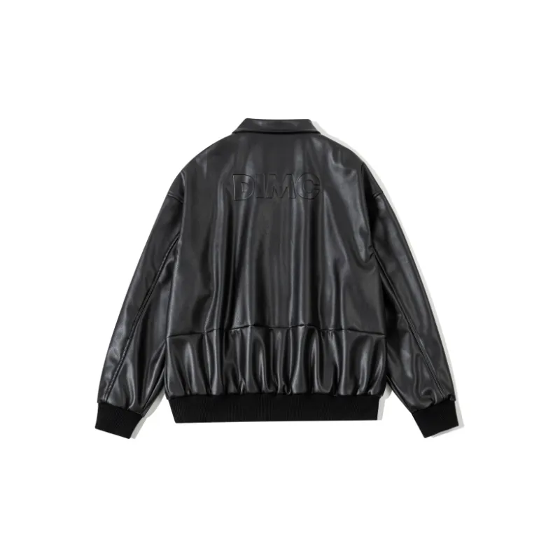 DIMC Leather Jacket Men's Black-1