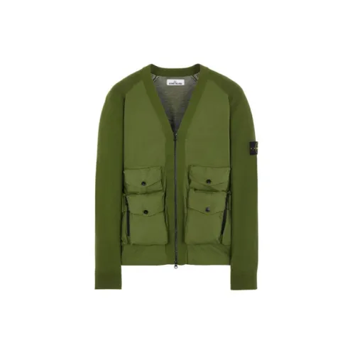 STONE ISLAND Sweaters Men Olive Green