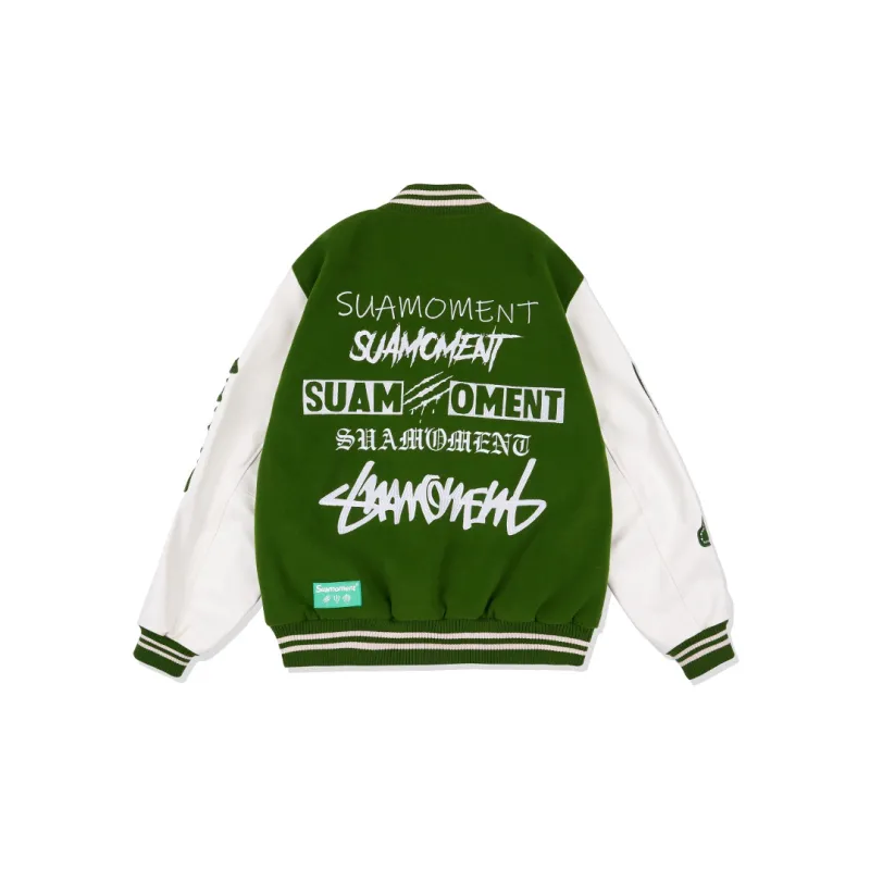 Suamoment 2023 Spring/summer Baseball Jacket Unisex-4