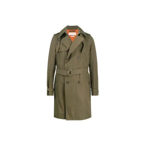 Alexander McQueen Trench Coats Men Green