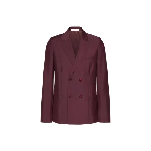 Valentino Business Suits Men Burgundy