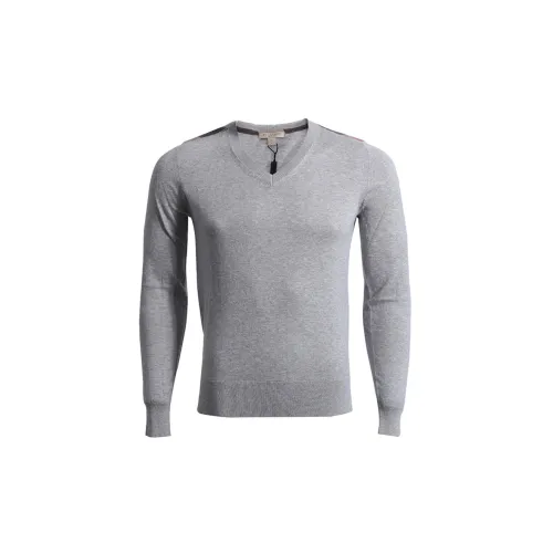 Burberry Cashmere Sweaters Men Gray