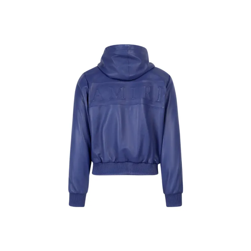 AMIRI Leather Jackets Men Blue-1