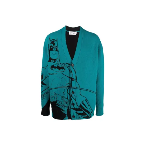 Lanvin Batman Sweaters Men Green