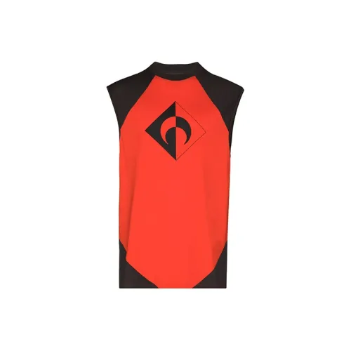 Marine Serre Tank Tops Men Red