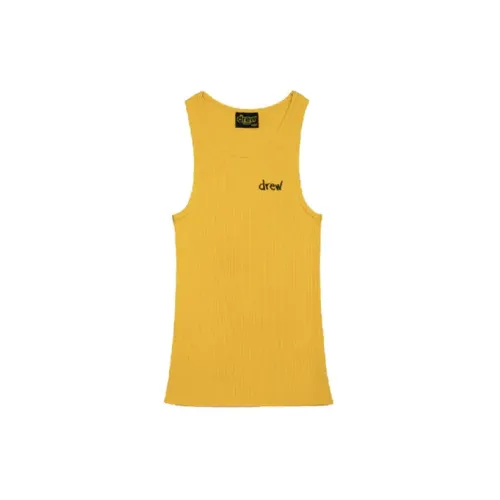 Drew House Letter Logo Series Tank Tops Unisex Gold