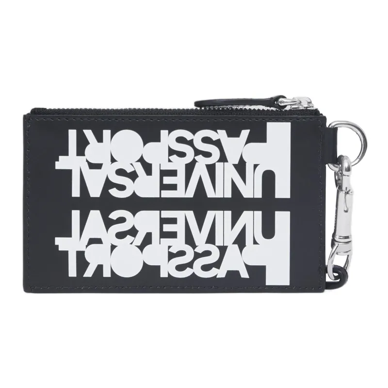 Burberry Slogan-print Leather Card Case Lanyard-0