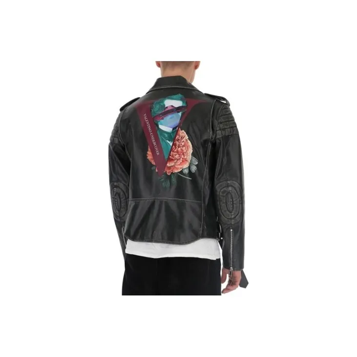 Valentino Leather Jackets Men Black-1