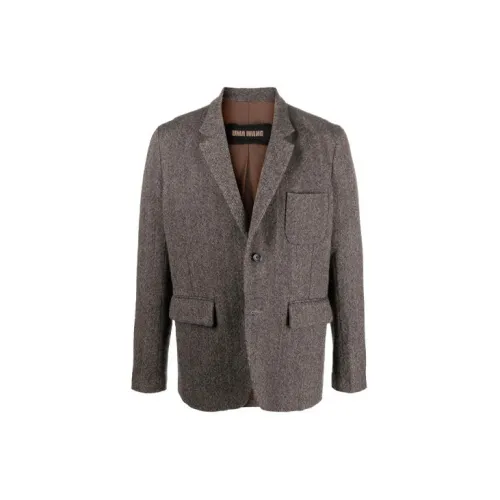 UMA WANG Business Suits Men Brown Gray