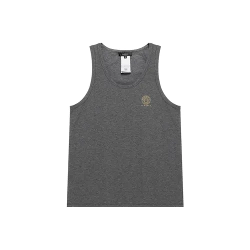 VERSACE Tank Tops Men Gray