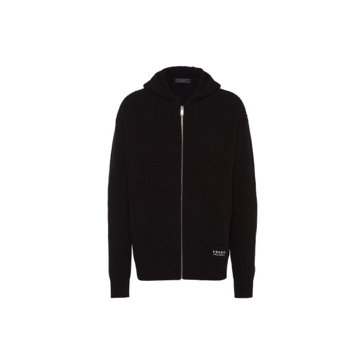 PRADA Cashmere Sweaters Men Black POIZON