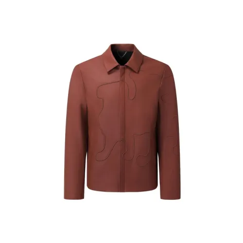 RARE Leather Jackets Men Red