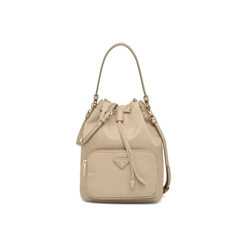 PRADA Nylon Bucket Bags One Shoulder Handbags Regular Women's Beige-0