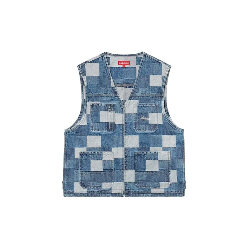 Supreme Patched Denim Vest - POIZON