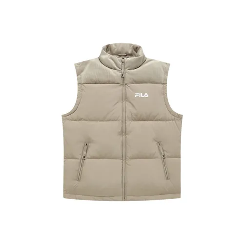 FILA FUSION Vests Men Dumpling-Shaped Khaki