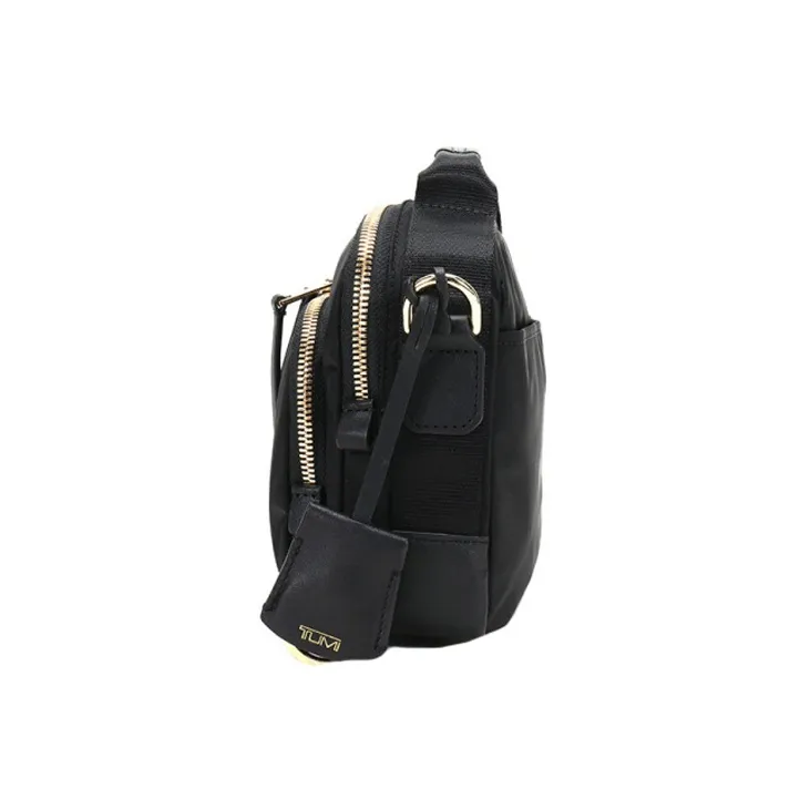 TUMI Voyageur Leather Trim Handbag Shoulder Bag Crossbody Bag Men's Black-3
