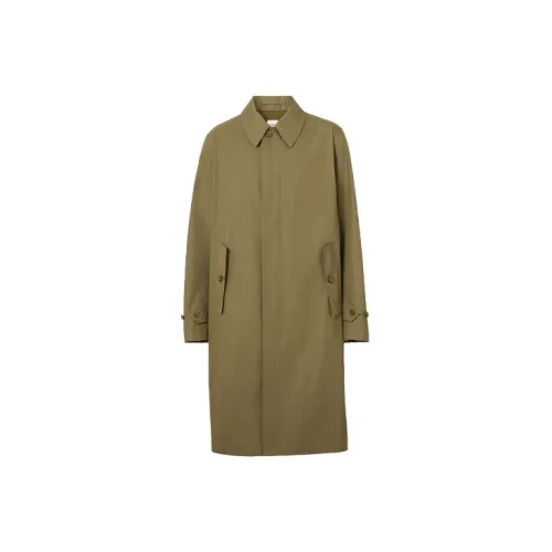 Burberry Trench Coats Men Dark Green Fern