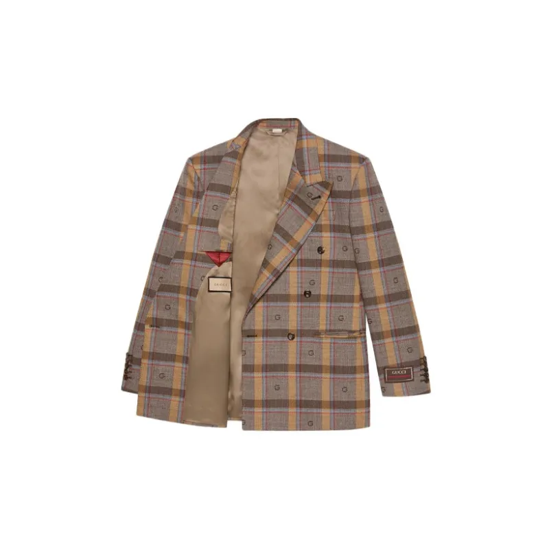 GUCCI Check wool Jacket-1