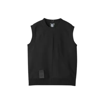 NORVINCY Crew Neck Knitted Fabric Badge Vest Unisex