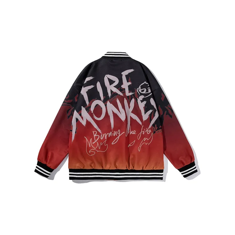 FireMonkey Baseball Jerseys Unisex Black-1