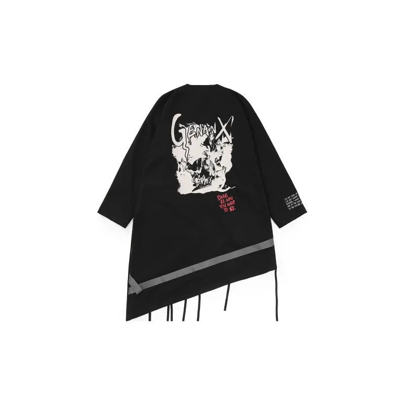 GENANX Trench Coat Unisex Black-1
